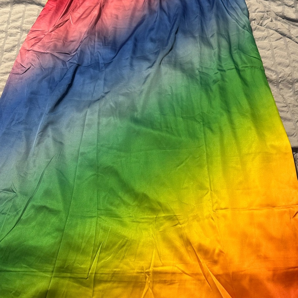 Dressed in LALA Multicolor Ombre Midi Skirt